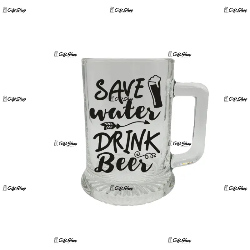 Save water drink beer, halba cu mesaj